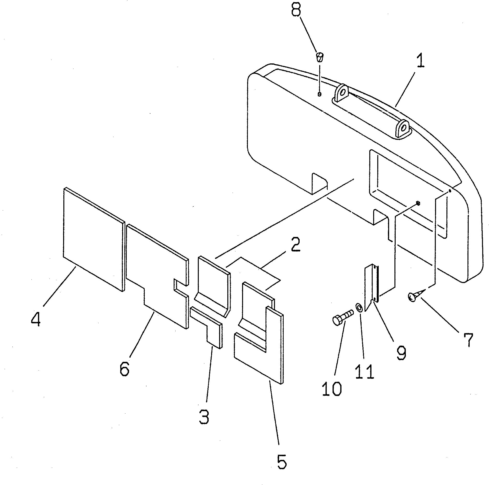 Excavators Komatsu / PC210LC-6 S/N 30001-UP(pc210lcc) / COUNTER WEIGHT (SLING)(#30001-30689)(240430 : M1510-01A0)