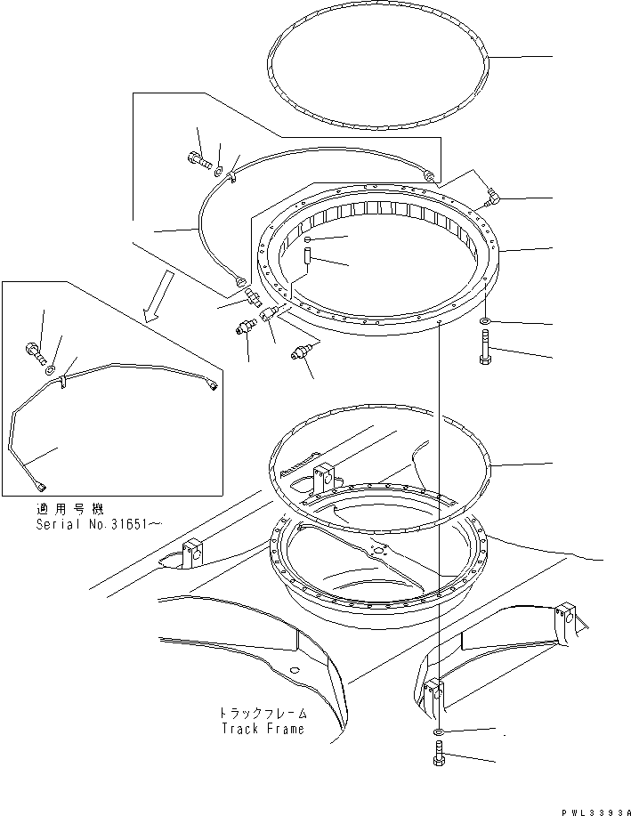 Excavators Komatsu / PC210LC-6 S/N 30001-UP(pc210lcc) / SWING CIRCLE(270010 : N1110-01A0)