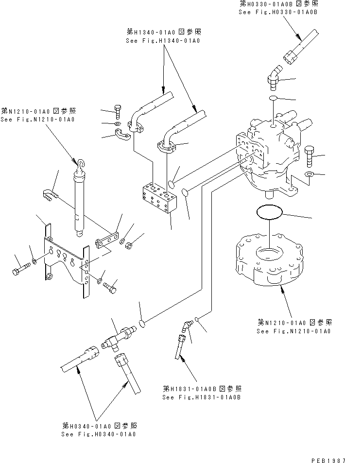 Excavators Komatsu / PC210LC-6 S/N 30001-UP(pc210lcc) / SWING MOTOR (CONNECTING PARTS)(#30916-30979)(270070 : N1220-01A0B)