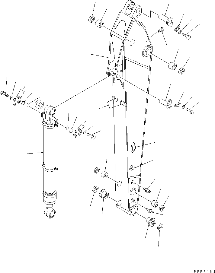 Excavators Komatsu / PC210LC-6 S/N 30001-UP(pc210lcc) / ARM (2.9M) (FOR AUTO GREASING) (DEMOLITION SPEC.) (FOR COMPONENT)(360540 : T1200-01B2)