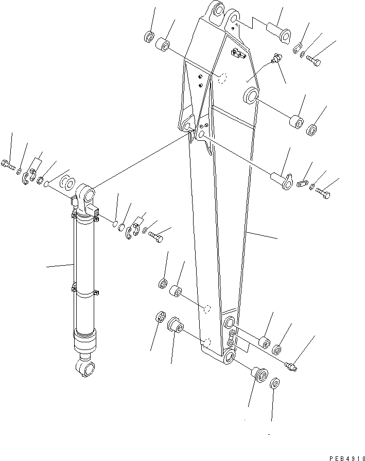 Excavators Komatsu / PC210LC-6 S/N 30001-UP(pc210lcc) / ARM (2.9M) (HEAVY DUTY) (FOR AUTO GREASING)(360530 : T1200-01B1)