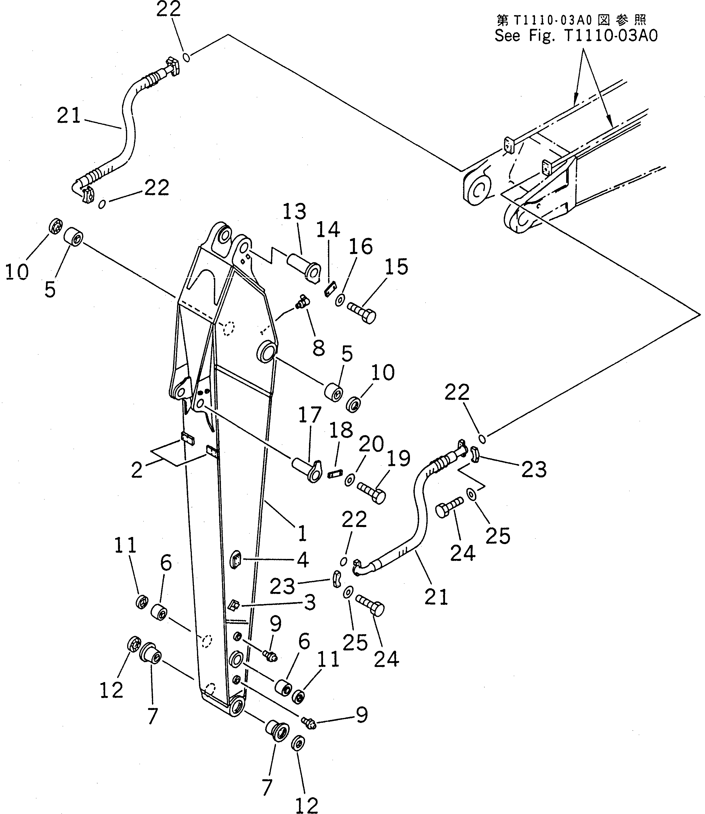 Excavators Komatsu / PC210LC-6 S/N 30001-UP(pc210lcc) / ARM (2.9M) (DEMOLITION SPEC.)(360710 : T1210-01A1)