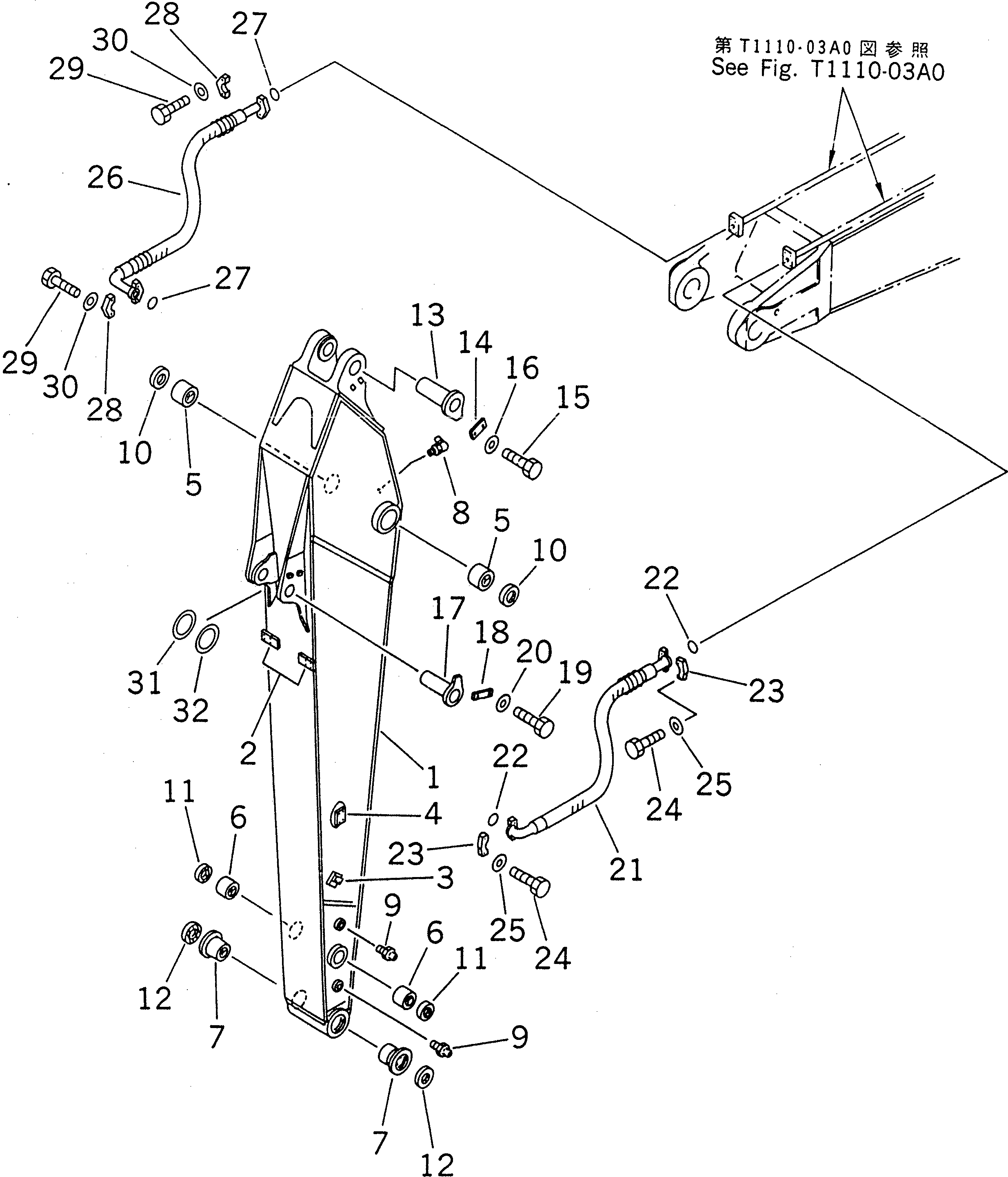 Excavators Komatsu / PC210LC-6 S/N 30001-UP(pc210lcc) / ARM (2.9M)(360720 : T1210-01A2)