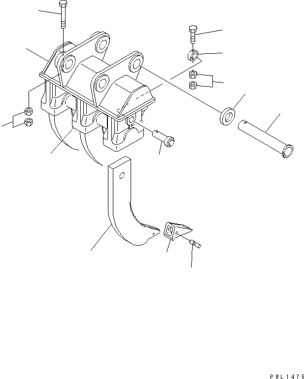 Excavators Komatsu / PC210LC-6 S/N 30001-UP(pc210lcc) / THREE SHANK RIPPER(360820 : T1510-01A2)