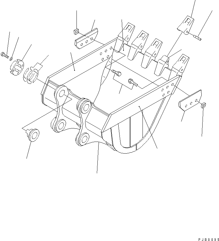 Excavators Komatsu / PC210LC-6 S/N 30001-UP(pc210lcc) / ROCK BUCKET ? 0.8M3 (CECE 0.7M3)(360840 : T1510-01A4)