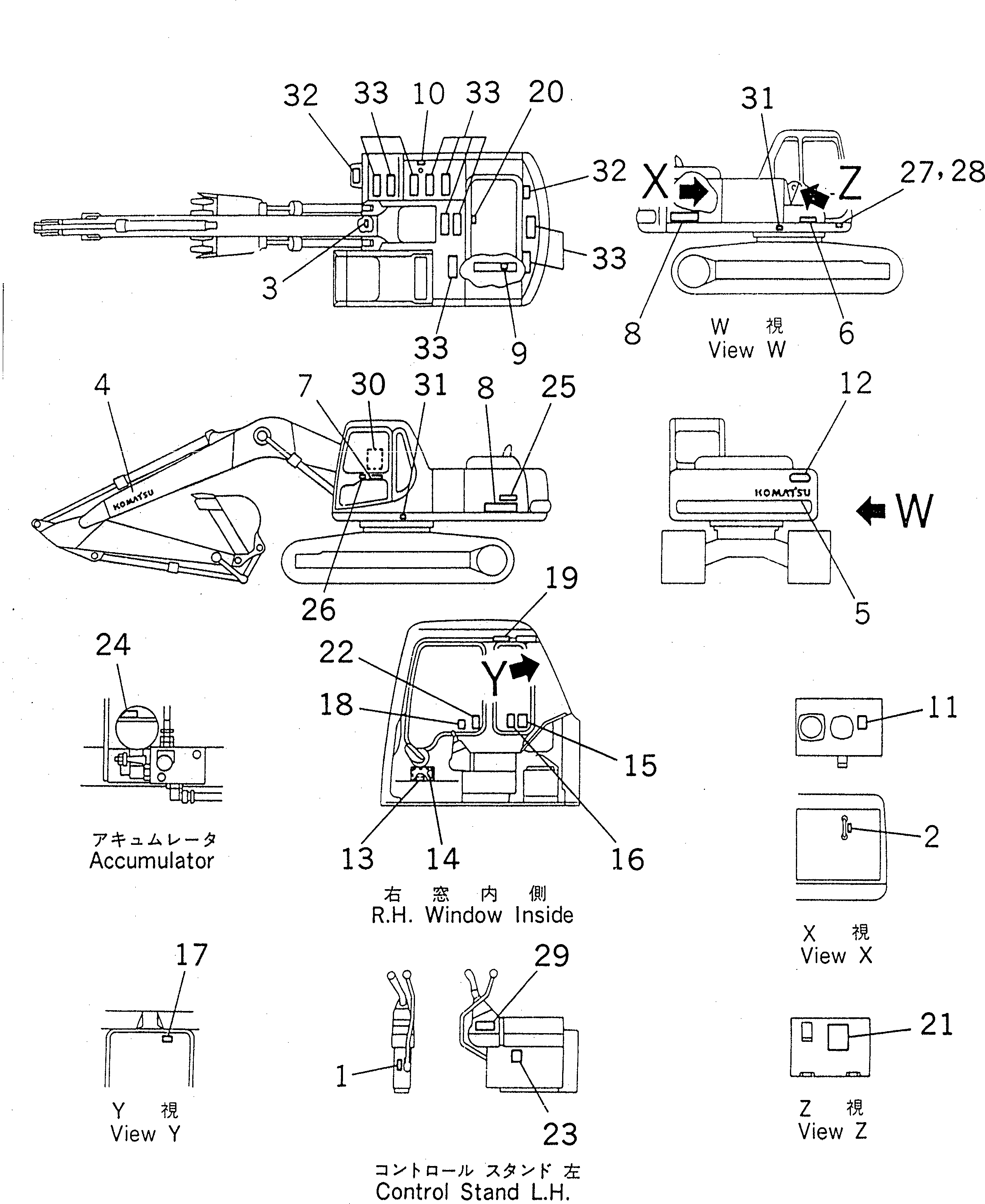 Excavators Komatsu / PC210LC-6 S/N 30001-UP(pc210lcc) / DECAL AND PLATE (FRENCH)(#30001-30499)(390290 : U0100-01C1)
