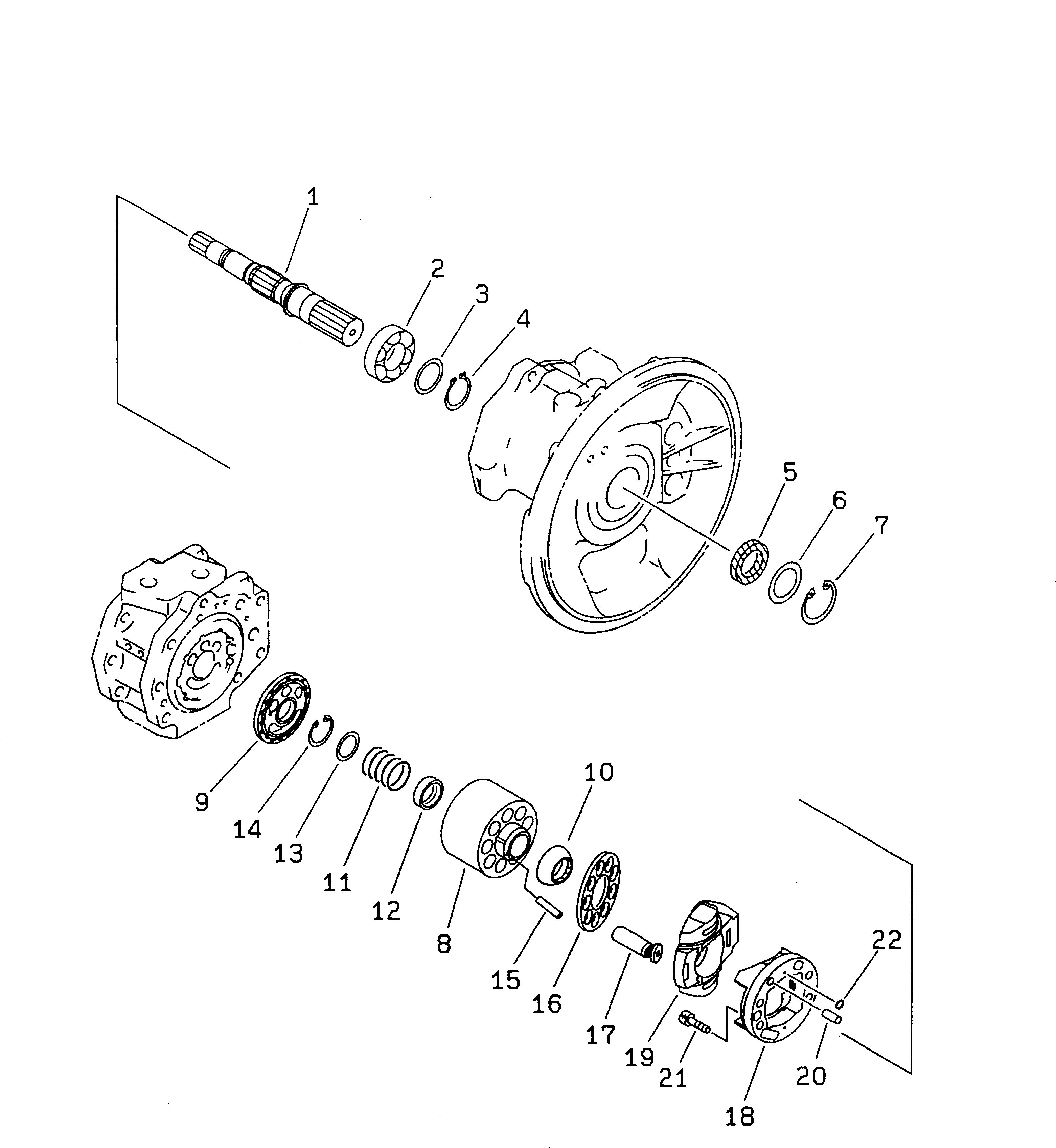 Excavators Komatsu / PC210LC-6 S/N 30001-UP(pc210lcc) / MAIN PUMP (3/9)(#30001-30915)(480750 : Y1600-03A0)