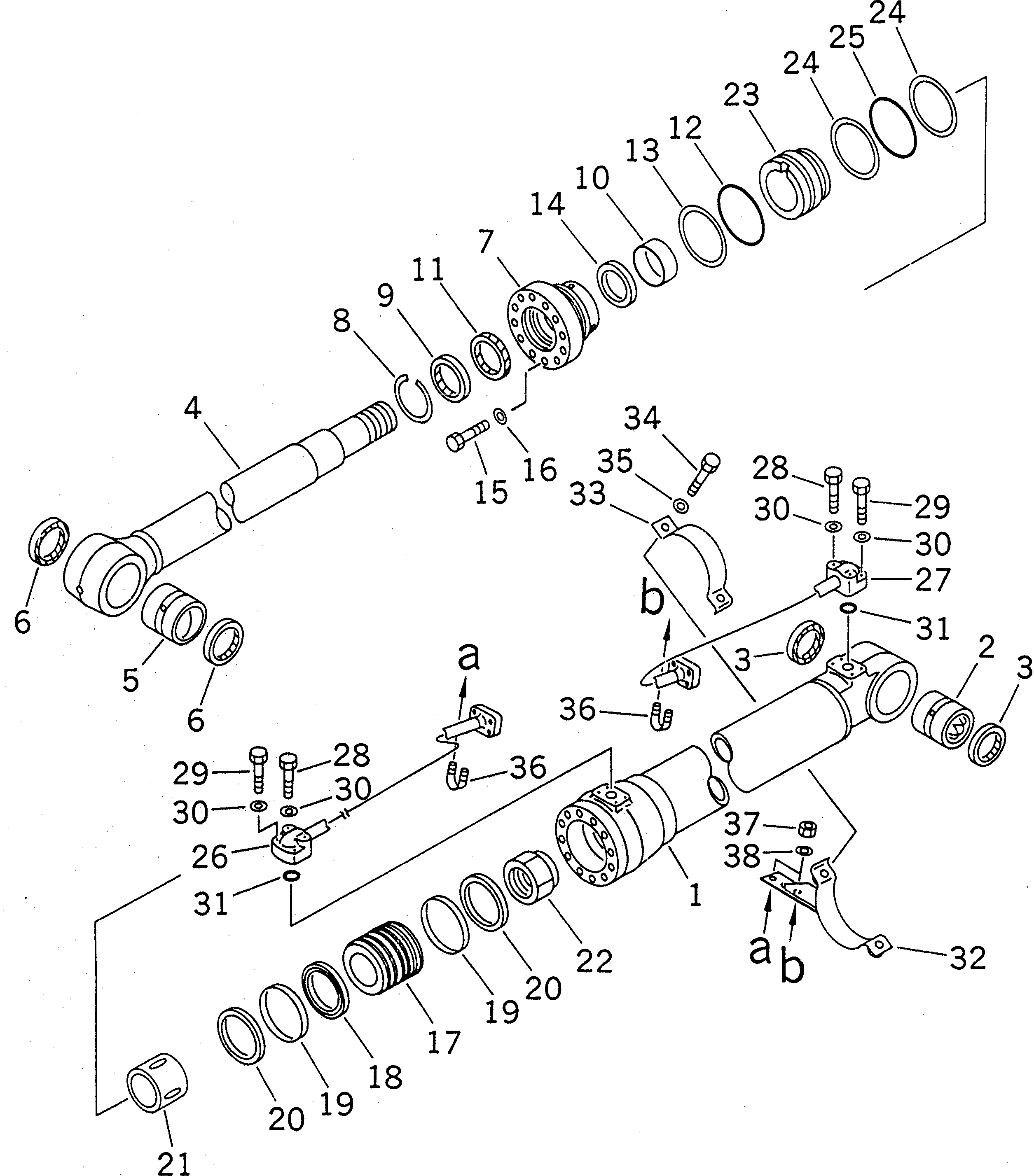 Excavators Komatsu / PC210LC-6 S/N 30001-UP(pc210lcc) / BOOM CYLINDER(#30001-30915)(480970 : Y1620-01A0)