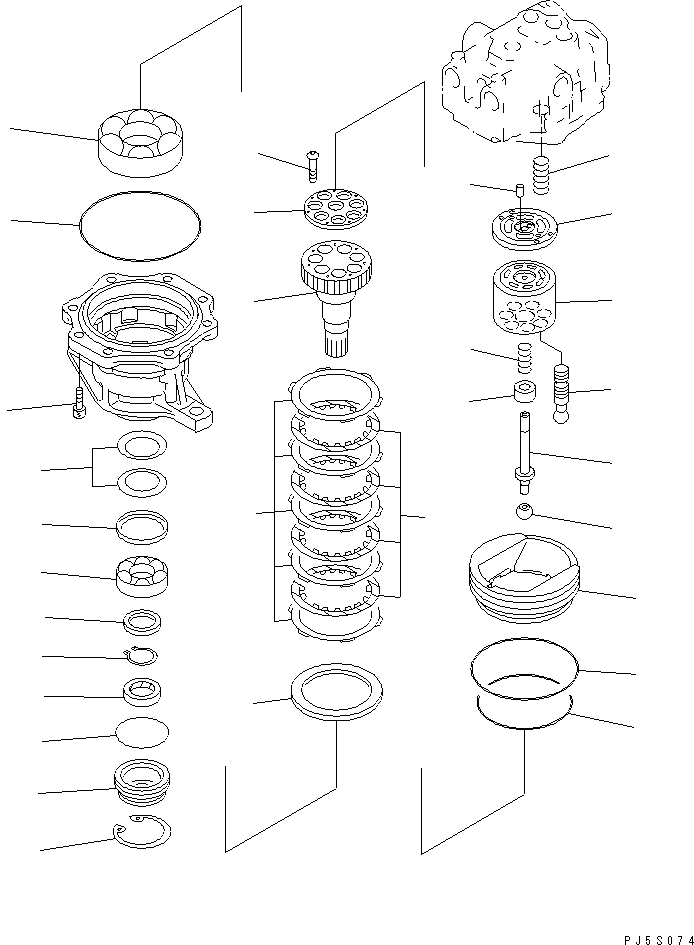 Excavators Komatsu / PC210LC-6 S/N 30001-UP(pc210lcc) / SWING MOTOR (2/3)(#30001-30915)(481190 : Y1640-02A0)
