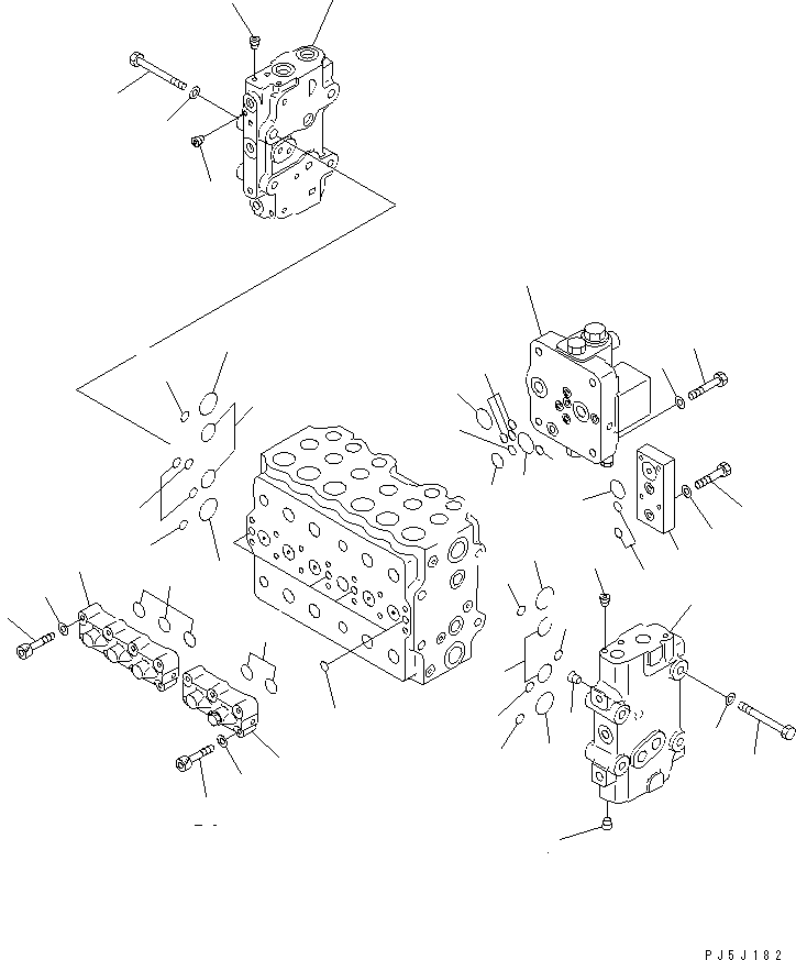 Excavators Komatsu / PC210LC-6 S/N 30001-UP(pc210lcc) / MAIN VALVE (1/11)(#30636-30979)(481350 : Y1660-01A0B)
