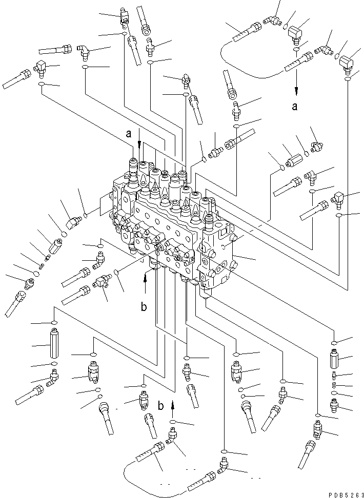 Excavators Komatsu / PC210LC-6 S/N 30001-UP(pc210lcr) / MAIN VALVE (VALVE) (1 ACTUATOR)(#30916-31198)(150080 : H0120-01A0D)