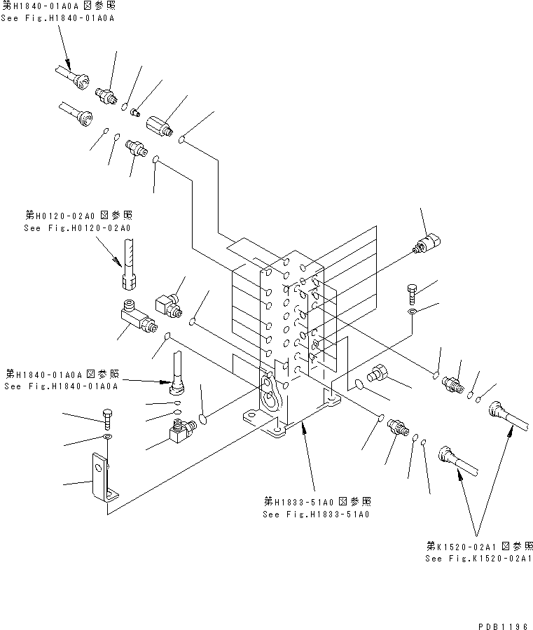 Excavators Komatsu / PC210LC-6 S/N 30001-UP(pc210lcr) / SHUTTLE VALVE (WITH SENSOR)(#30391-30915)(151960 : H1833-01A0A)