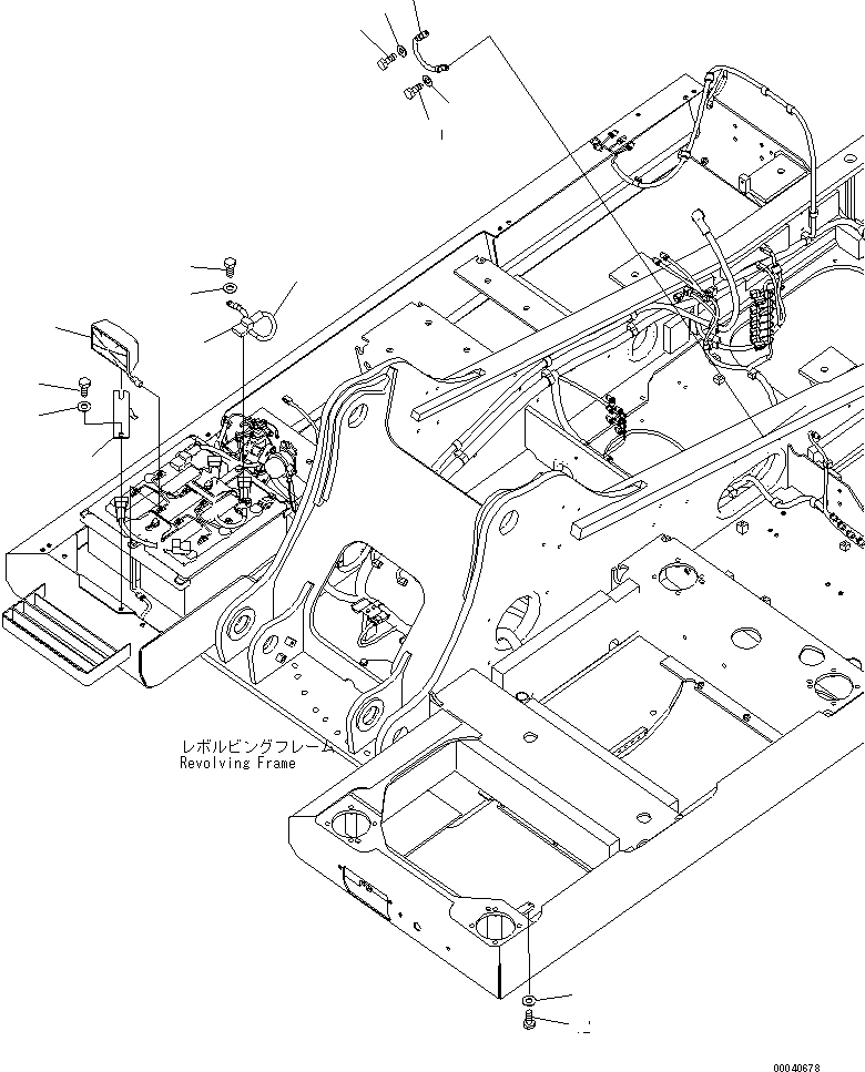 Komatsu parts book diagram for PC210NLC-8K S/N K50001-UP: WIRING (WORKING LAMP AND EARTH CABLE) (#K50001-K53327)