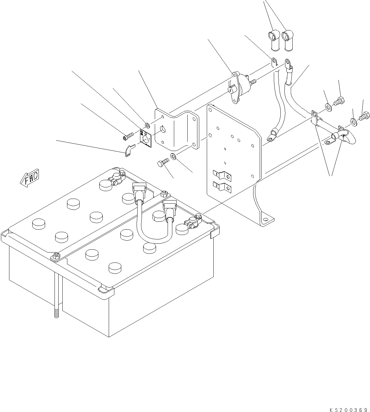 Komatsu parts book diagram for PC210NLC-8K S/N K50001-UP: BATTERY ISOLATION SWITCH