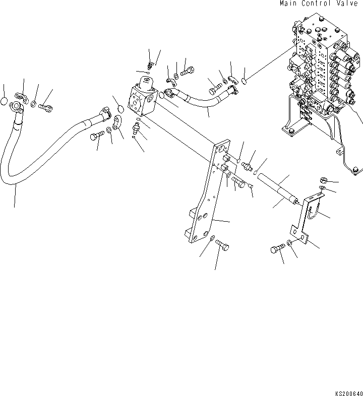 Komatsu parts book diagram for PC210NLC-8K S/N K50001-UP: ATTACHMENT LINE (RETURN) (1 ACTUATOR)