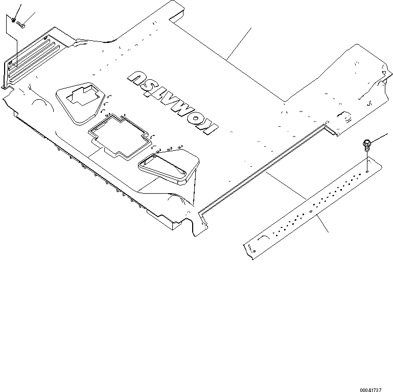 Komatsu parts book diagram for PC210NLC-8K S/N K50001-UP: FLOOR MAT (2 ATTACHMENT)