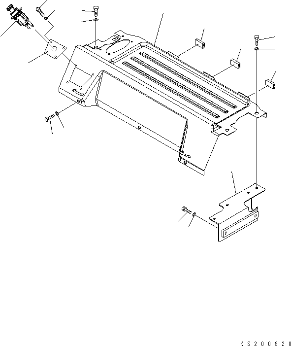 Komatsu parts book diagram for PC210NLC-8K S/N K50001-UP: FLOOR FRAME (OPERATORґS CAB) (LUGGAGE COVER)