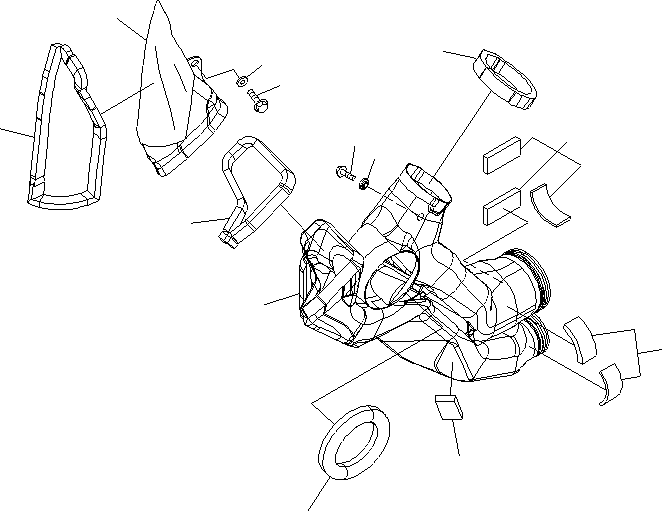 Komatsu parts book diagram for PC210NLC-8K S/N K50001-UP: FLOOR FRAME (OPERATORґS CAB) (DUCT) (1/2)