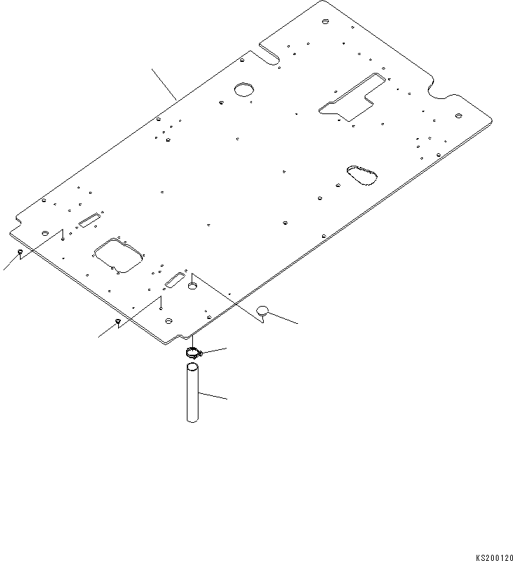 Komatsu parts book diagram for PC210NLC-8K S/N K50001-UP: FLOOR FRAME (FLOOR FRAME)