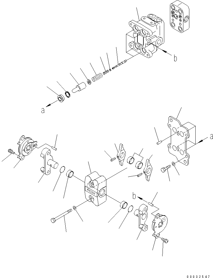 Komatsu parts book diagram for PC210NLC-8K S/N K50001-UP: PPC VALVE (FOR TRAVEL) (1/2)