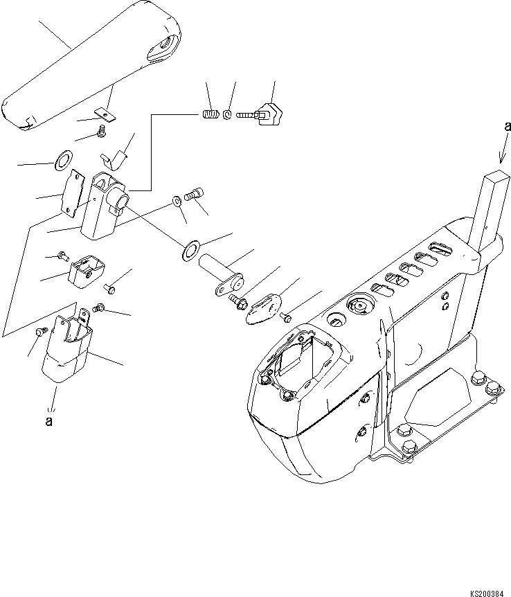 Komatsu parts book diagram for PC210NLC-8K S/N K50001-UP: FLOOR FRAME (ARM REST, R.H.) (#K53212-)