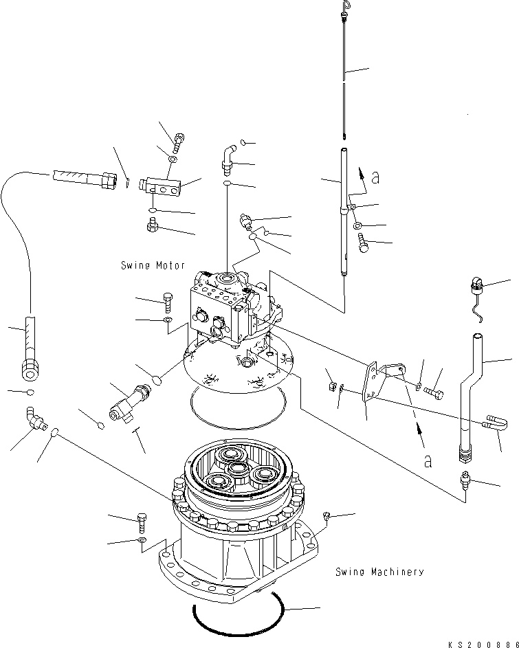 Excavators Komatsu / PC210NLC-8K S/N K50001-UP(pc210n0u) / SWING MACHINERY (2/2)(010003 : N1210-02A0)
