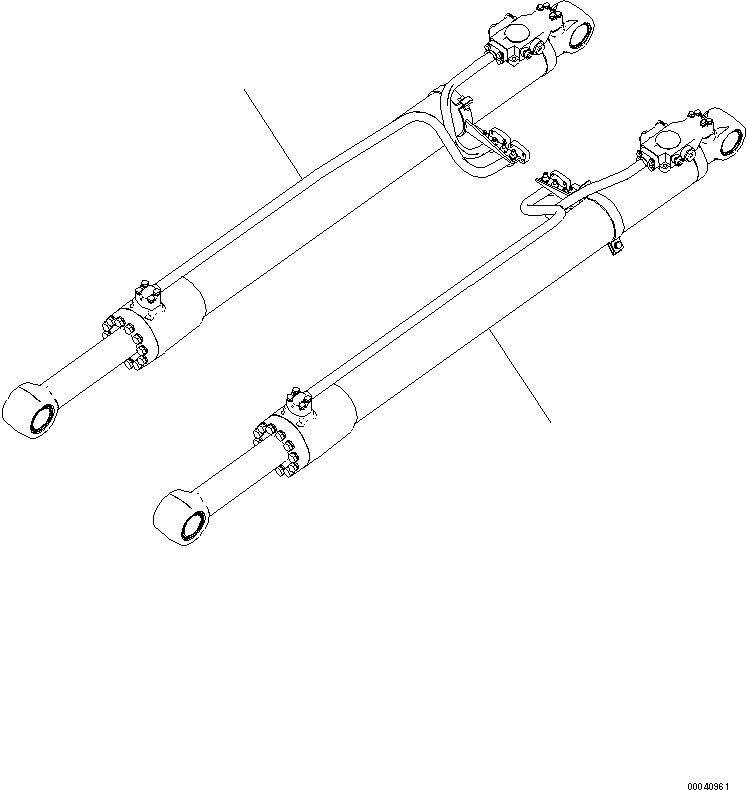 Komatsu parts book diagram for PC210NLC-8K S/N K50001-UP: BOOM LIFT CYLINDER (FOR 2-PIECE BOOM)