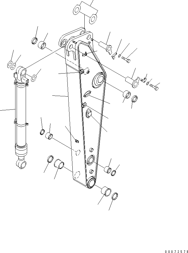 Komatsu parts book diagram for PC210NLC-8K S/N K50001-UP: ARM (1.8M) (#K52390-)