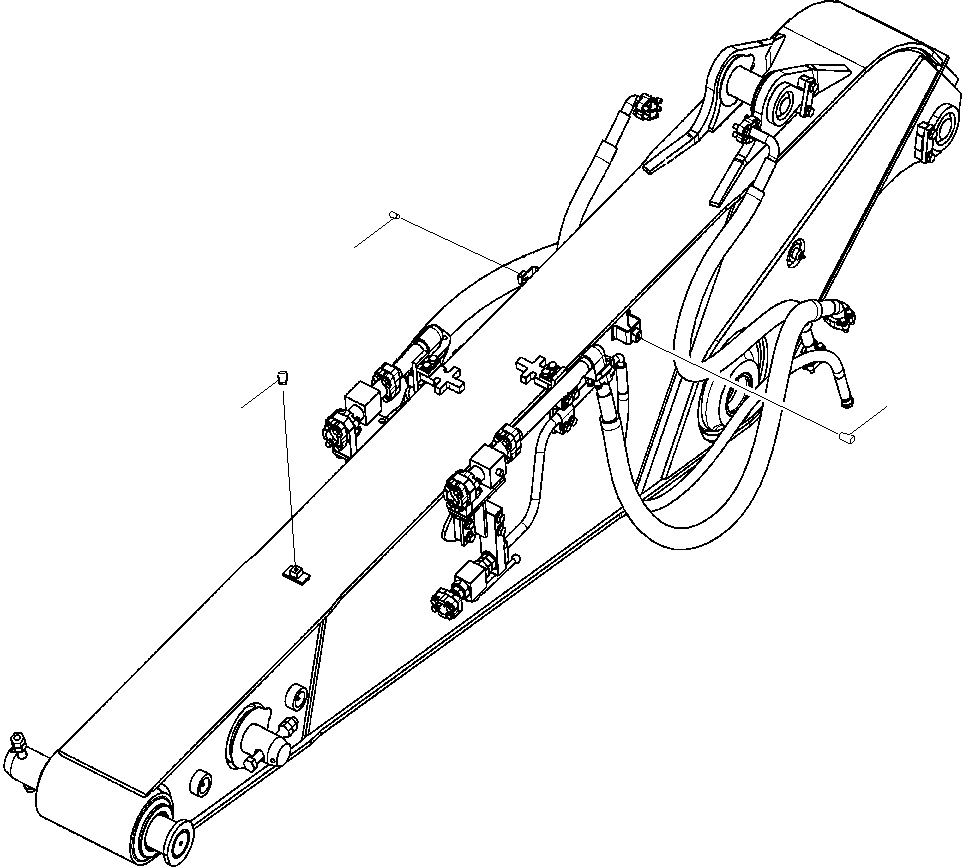 Komatsu parts book diagram for PC210NLC-8K S/N K50001-UP: QUICK COUPLER-LESS (BLANKING PARTS) (2.4M ARM)