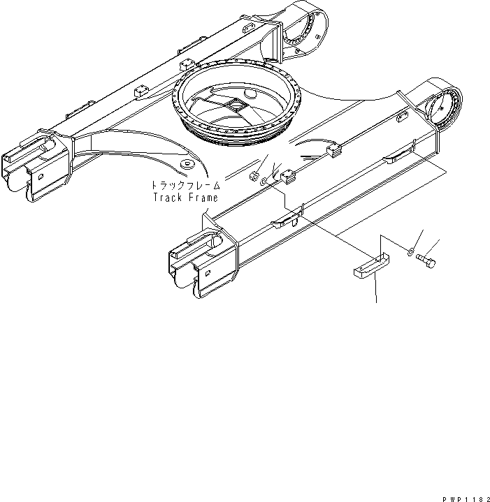 Komatsu parts book diagram for PC210NLC-8K S/N K50001-UP: ADDITIONAL TRACK FRAME STEP