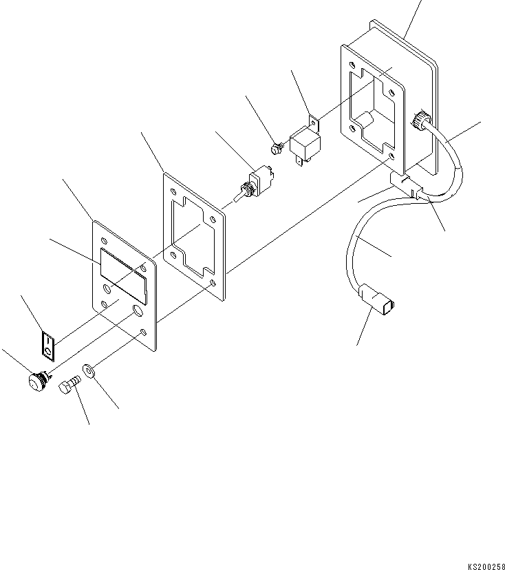 Komatsu parts book diagram for PC210NLC-8K S/N K50001-UP: SWITCH BOX (INNER PARTS) (#K52390-)