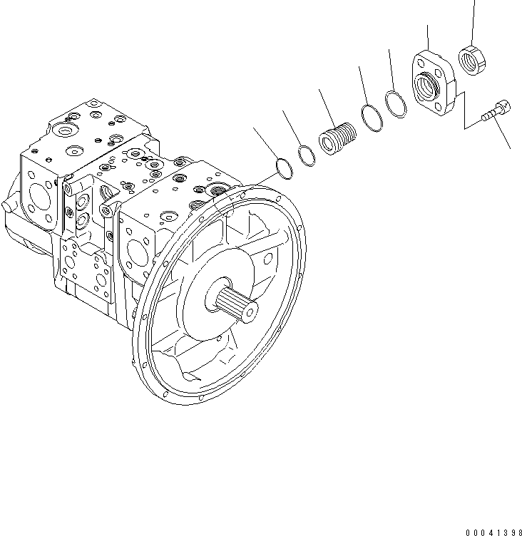 Komatsu parts book diagram for PC210NLC-8K S/N K50001-UP: MAIN PUMP (5/11)