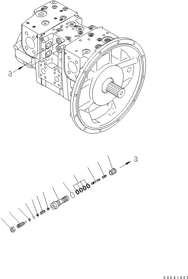 Komatsu parts book diagram for PC210NLC-8K S/N K50001-UP: MAIN PUMP (10/11)