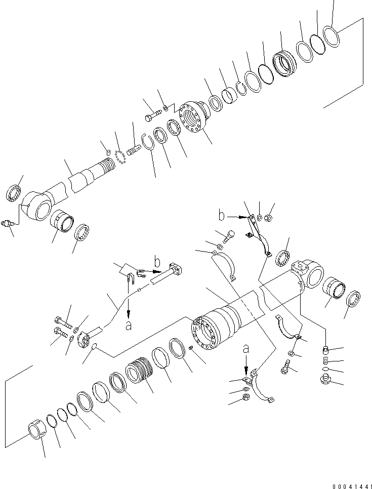 Komatsu parts book diagram for PC210NLC-8K S/N K50001-UP: ARM CYLINDER