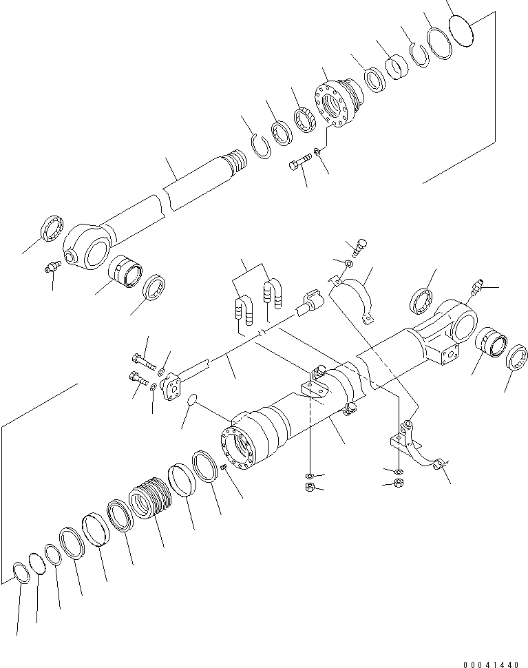 Komatsu parts book diagram for PC210NLC-8K S/N K50001-UP: BUCKET CYLINDER (INNER PARTS) (FOR 2.9M ARM)