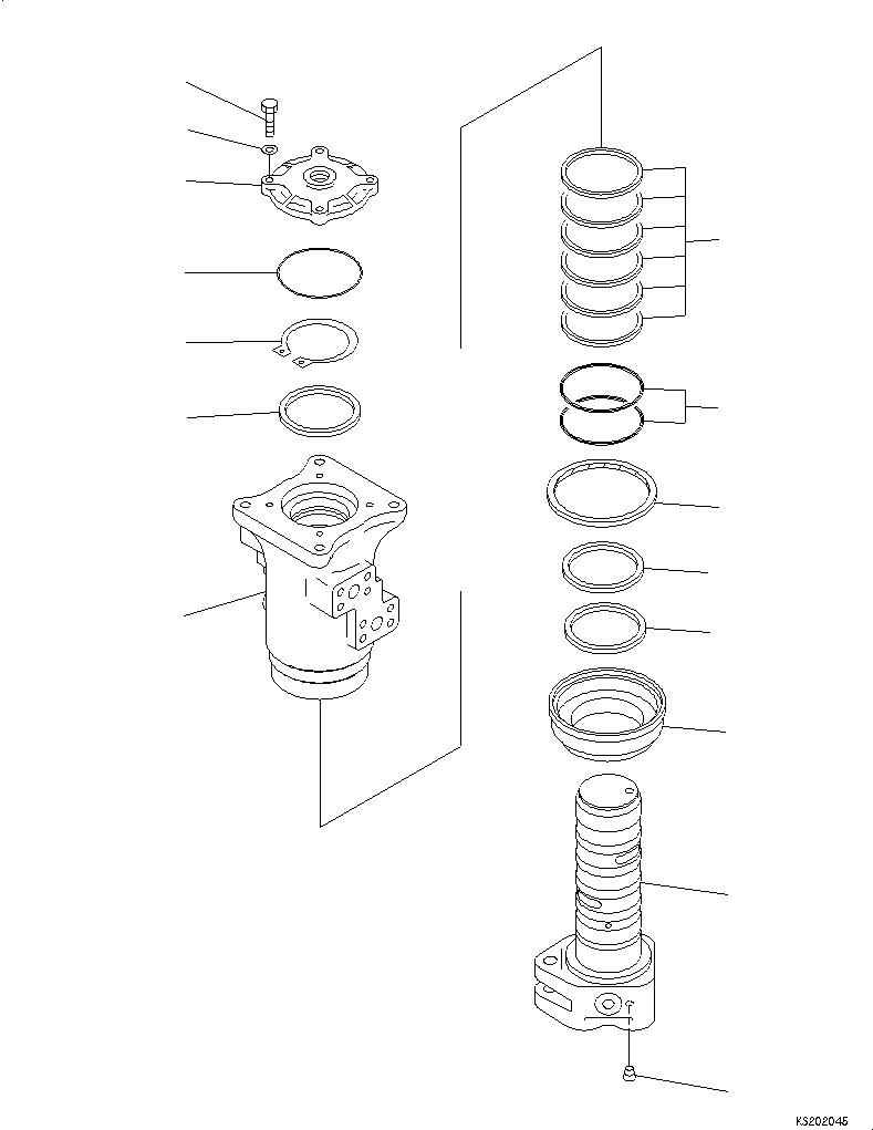 Excavators Komatsu / PC210NLC-8K S/N K50001-UP(pc210n0u) / SWIVEL JOINT(017026 : Y1627-01A0)