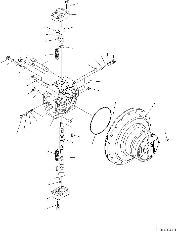 Komatsu parts book diagram for PC210NLC-8K S/N K50001-UP: TRAVEL MOTOR (1/2)