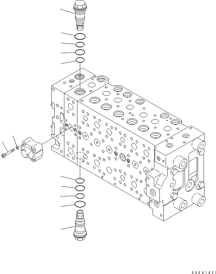 Excavators Komatsu / PC210NLC-8K S/N K50001-UP(pc210n0u) / MAIN VALVE (1-ACTUATOR) (17/19)(017054 : Y1662-17A0)