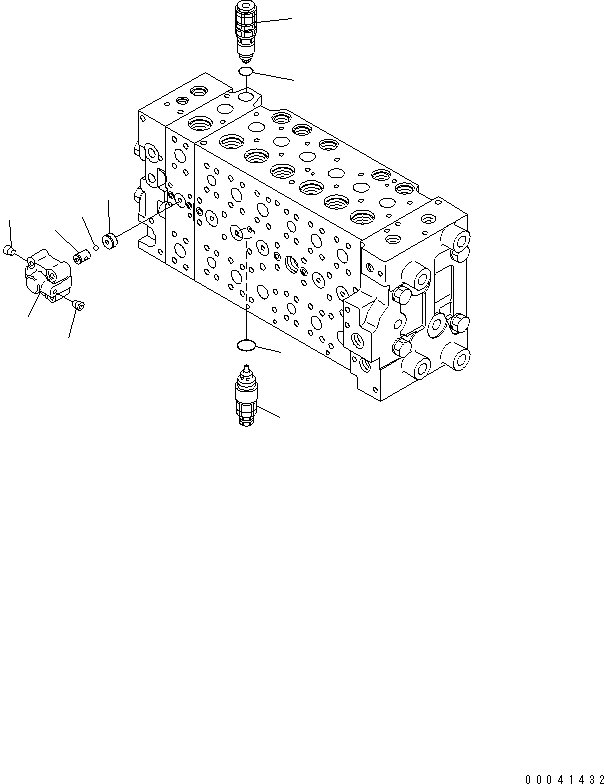 Komatsu parts book diagram for PC210NLC-8K S/N K50001-UP: MAIN VALVE (1-ACTUATOR) (18/19)