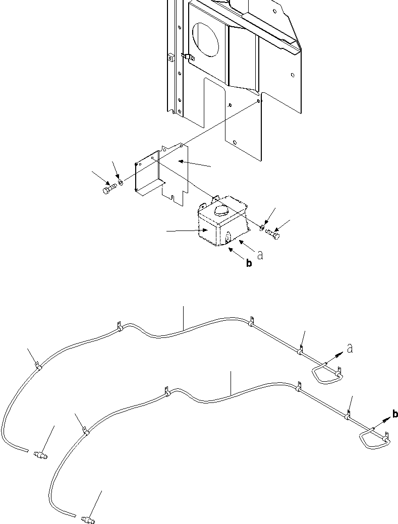 Komatsu parts book diagram for PC210LC/NLC-7K STRAIGHT BOOM S/N K40001-UP: WINDOW WASHER TANK G.
