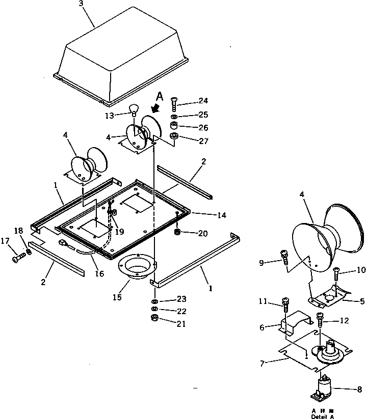 Excavators Komatsu / PC220-5C S/N 35001-UP (Custom Spec.)(pc220-0c) / SWING FLASHER (ROTATING LIGHT)(030480 : 1905)