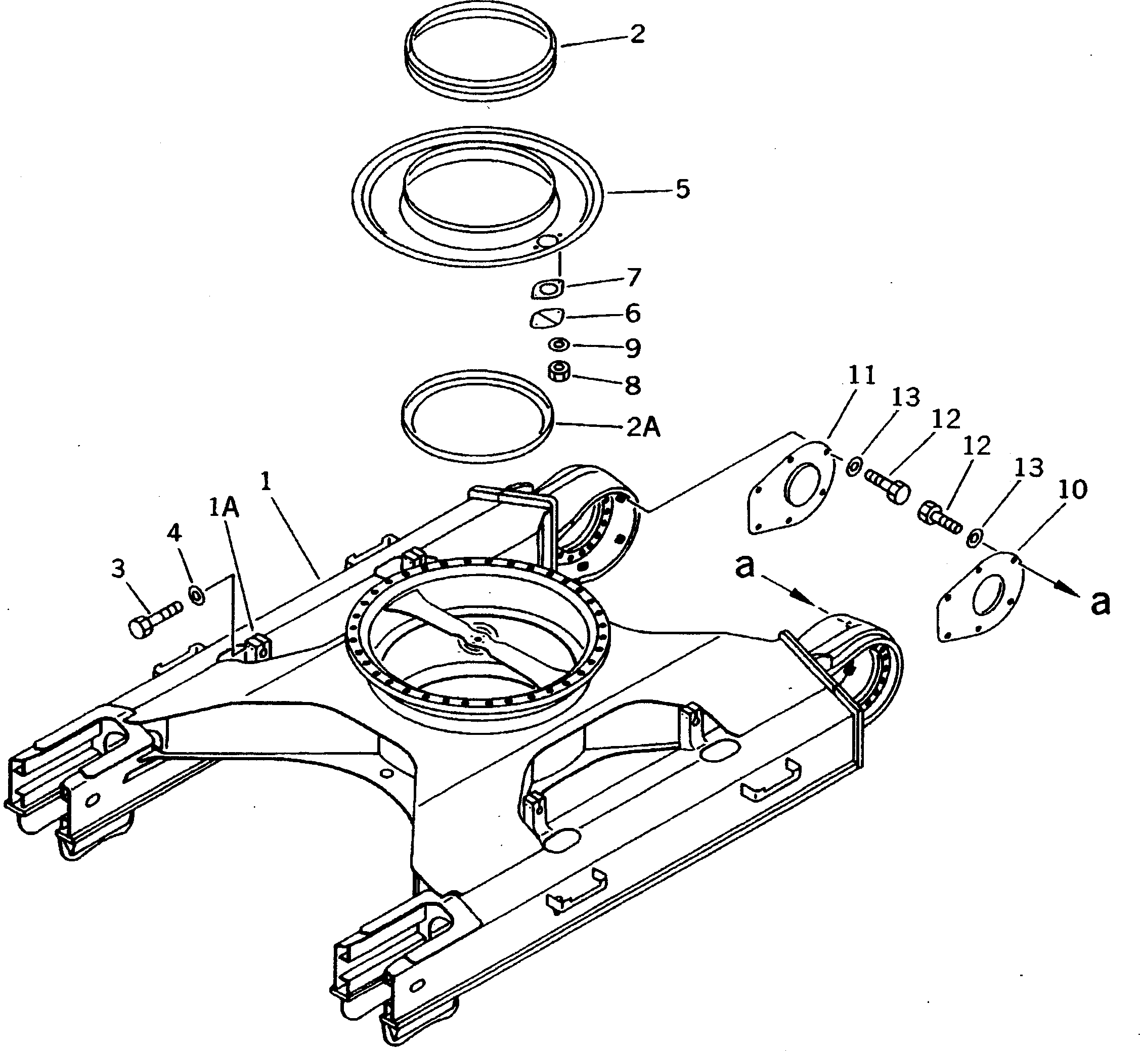 Excavators Komatsu / PC220-5C S/N 35001-UP (Custom Spec.)(pc220-0c) / TRACK FRAME (WITH UNDER COVER)(#36614-)(090020 : 3003)