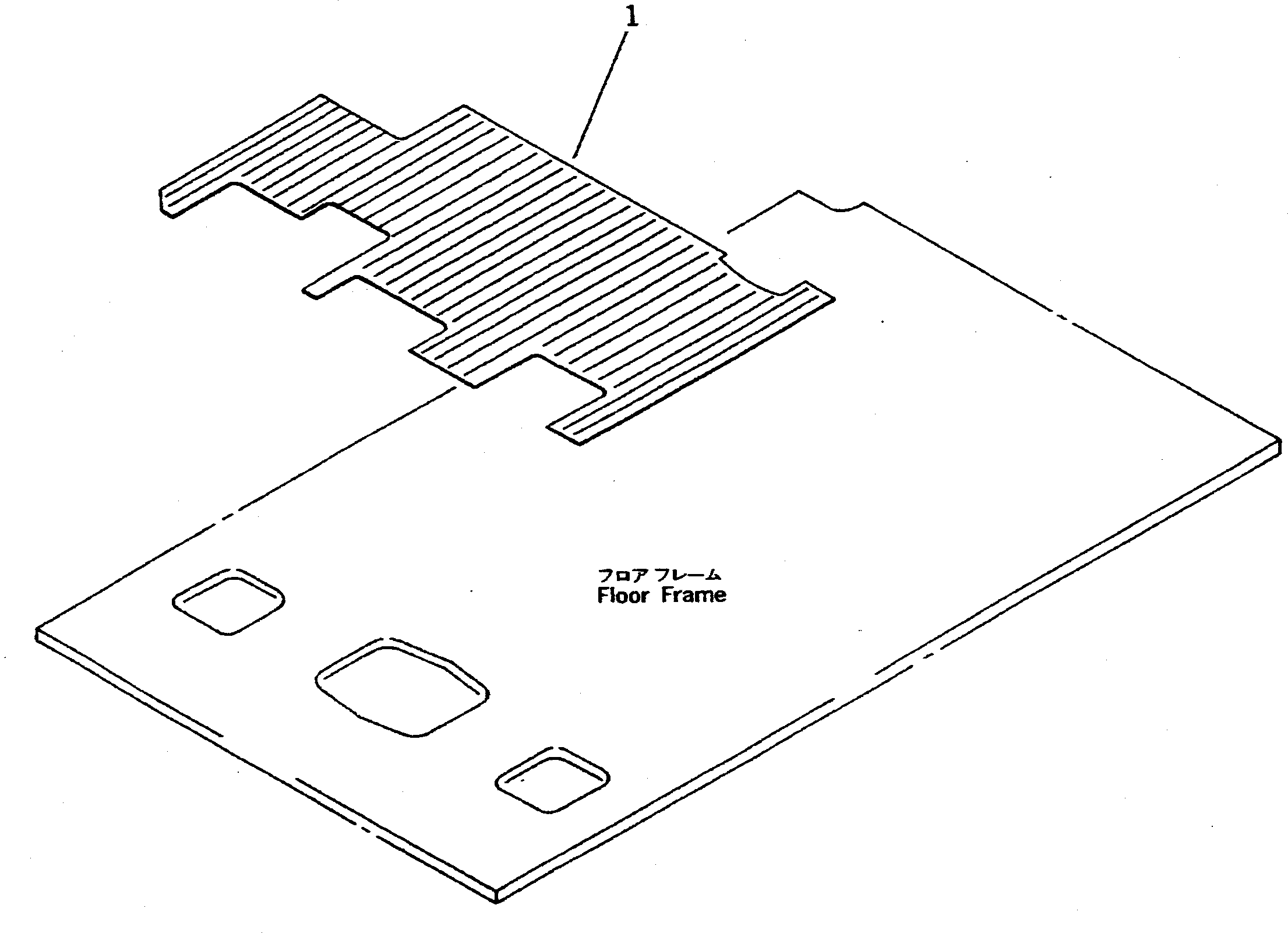 Excavators Komatsu / PC220-5C S/N 35001-UP (Custom Spec.)(pc220-0c) / FLOOR MAT (FOR LONG LEVER CONTROL) (FOR ADDITIONAL PIPING)(#37187-)(150330 : 5193B)