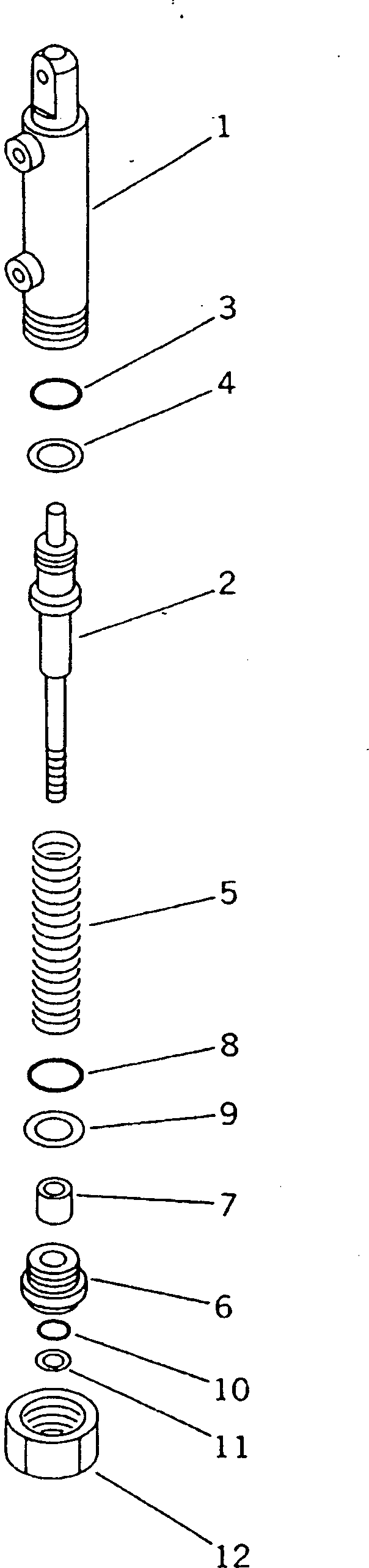 Excavators Komatsu / PC220-3 S/N 20001-UP(pc220-3r) / AUTO DECELERATION CYLINDER (WITH AUTO DECELERATION)(030110 : 1125)