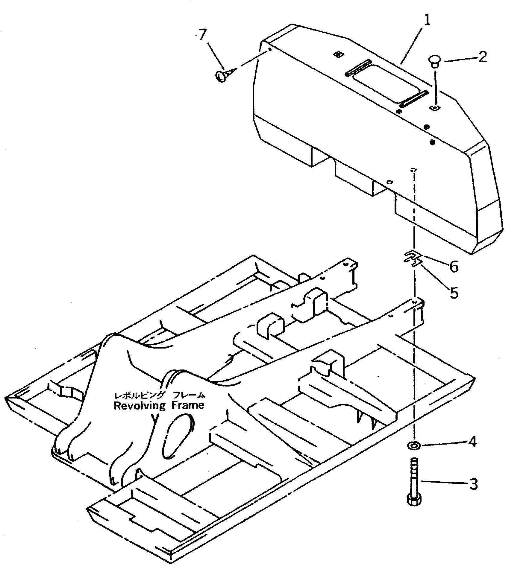 Excavators Komatsu / PC220-5 S/N 35001-UP(pc220-5c) / COUNTER WEIGHT (WITH SWING FLASHER) (EXCEPT JAPAN)(120300 : 4825)