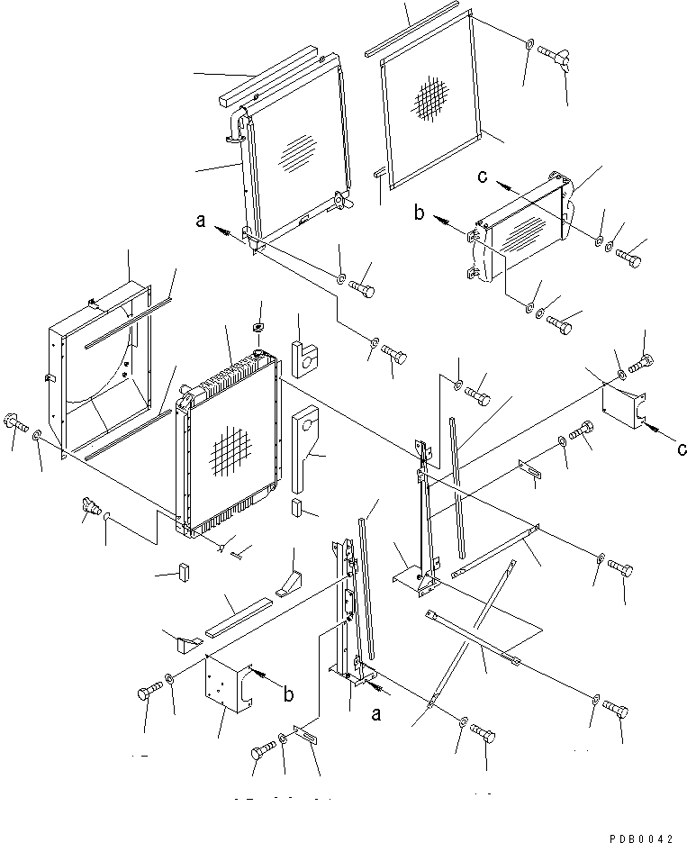 Excavators Komatsu / PC220-6 S/N 50001-UP(pc220-6c) / COOLING (RADIATOR)(#50001-52740)(060010 : C0100-01A0)