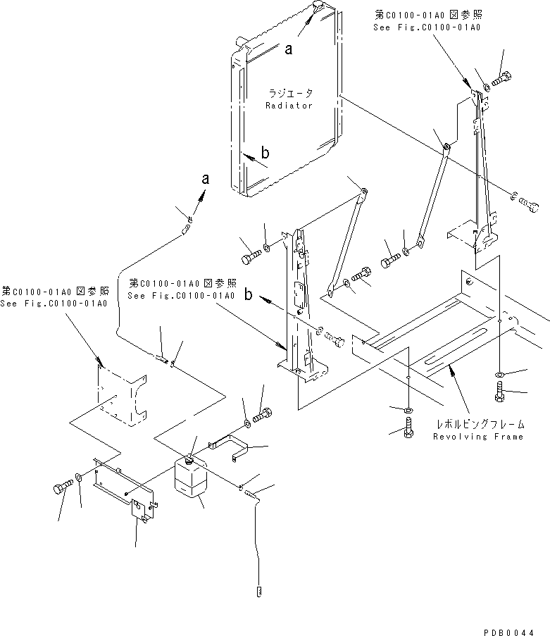 Excavators Komatsu / PC220-6 S/N 50001-UP(pc220-6c) / COOLING (MOUNTING)(060080 : C0100-03A0)