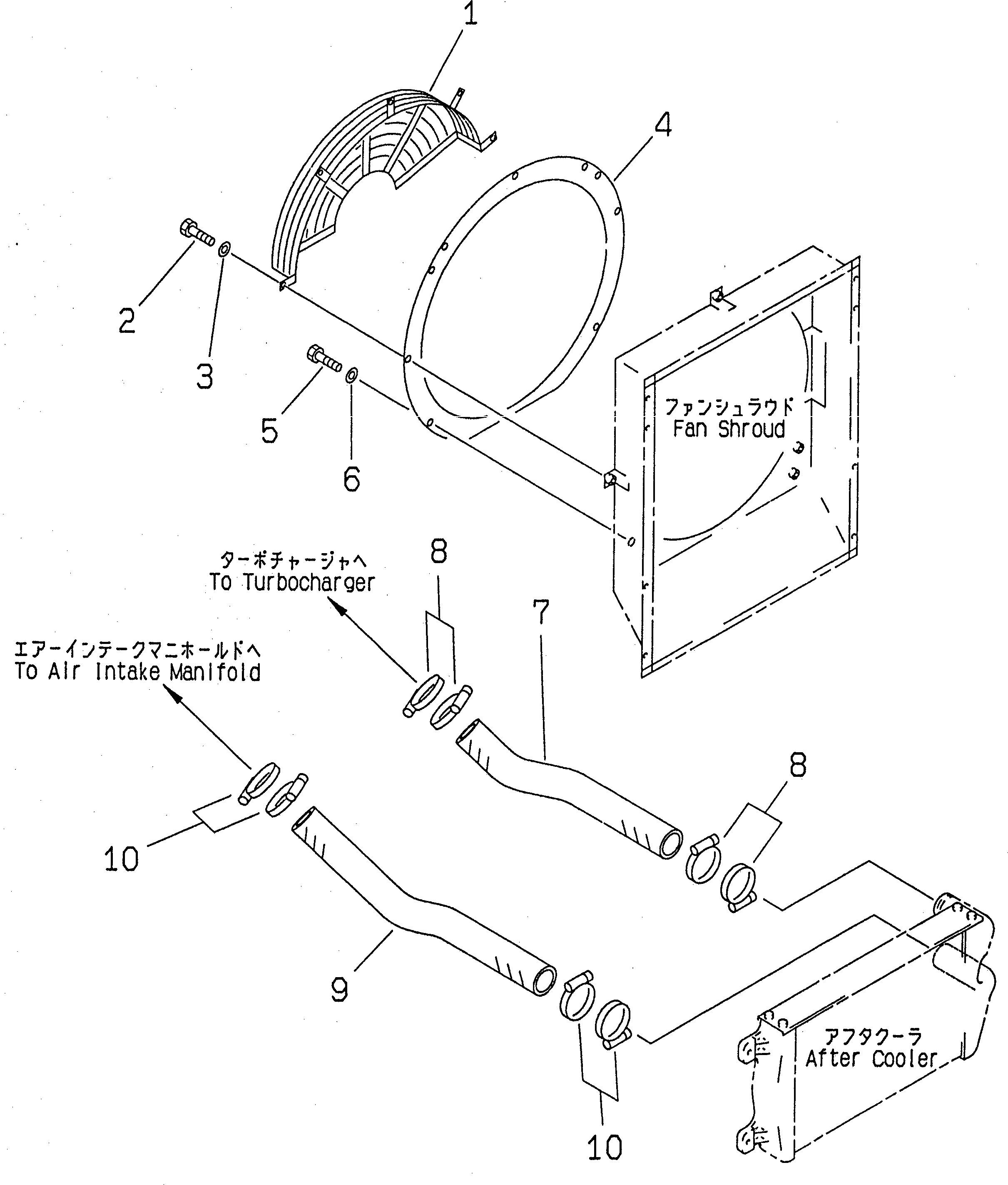 Excavators Komatsu / PC220-6 S/N 50001-UP(pc220-6c) / COOLING (FAN GUARD)(#52741-52851)(060100 : C0100-04A0A)