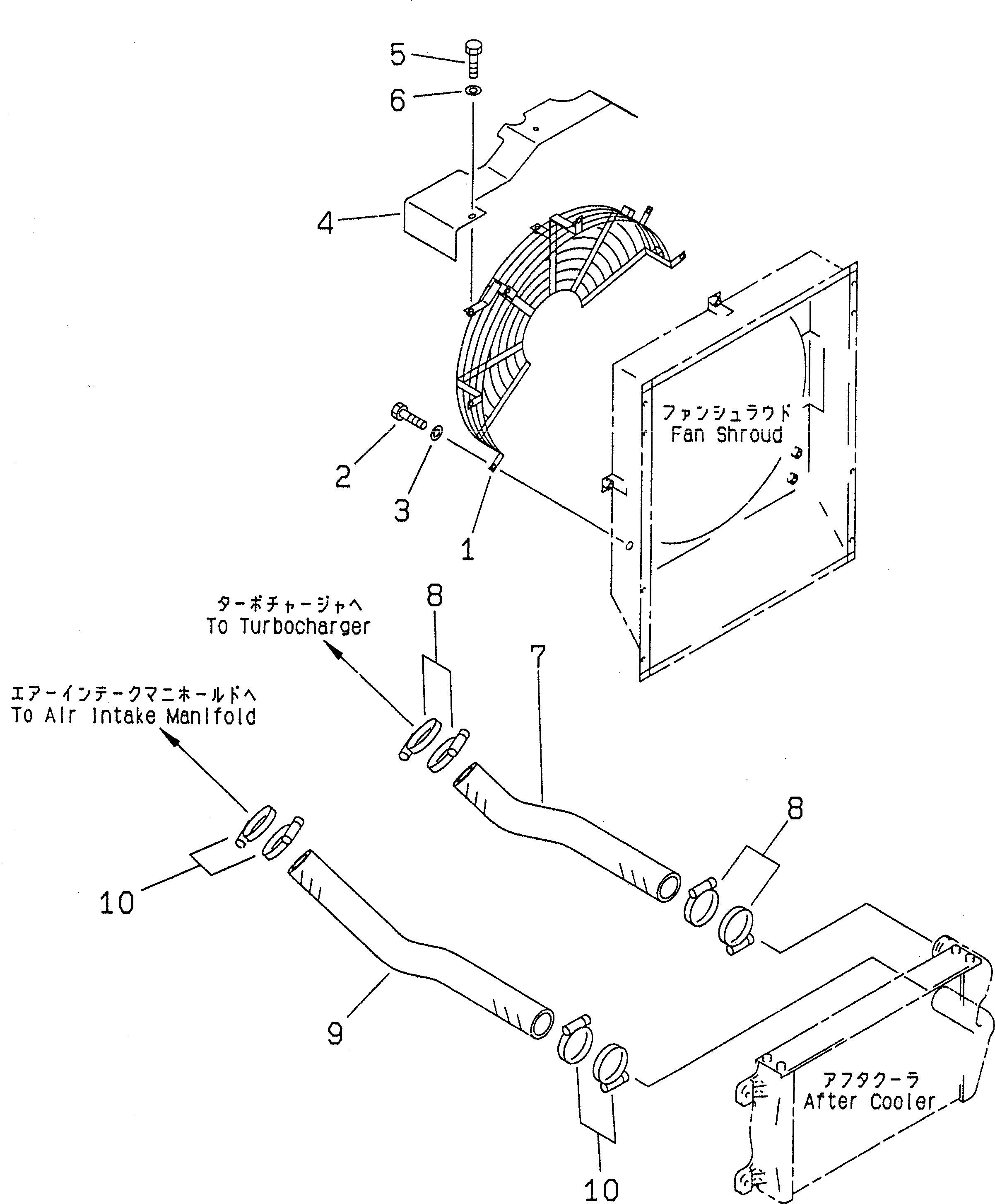 Excavators Komatsu / PC220-6 S/N 50001-UP(pc220-6c) / COOLING (SAE FAN GUARD)(#50001-52851)(060110 : C0100-04A1)