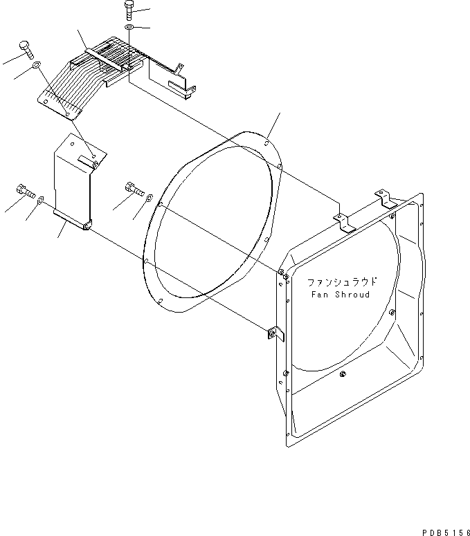 Excavators Komatsu / PC220-6 S/N 50001-UP(pc220-6c) / FAN GUARD(#52741-)(060150 : C0310-01A2)